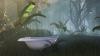 Animación 3D de una bañera en medio de la selva, Noviembre Electrónico